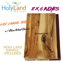 Holy Land Market Olive Wood covered Millennium Bible with 'Jerusalem Stones' Or Incense ~ Red-Letter King James Version of The Old and The New Testament