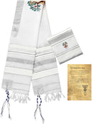 Holy Land Market Grafted IN - Messianic Christian Prayer Shawl/Tallit Prayer Shawl - Creation and Restoration Talit (Black)