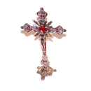 Holy Land Market Altar Table Crucifix - Church or Home Decor - Enamel Ornamented