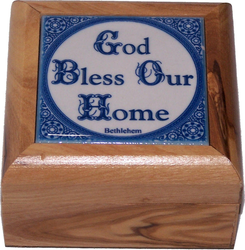 Holy Land Market First Communion Box - Rosary Box - Bethlehem Olive Wood