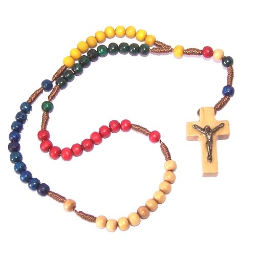 Missionary Rosary - small colored 4mm beads (22cm or 8.5")