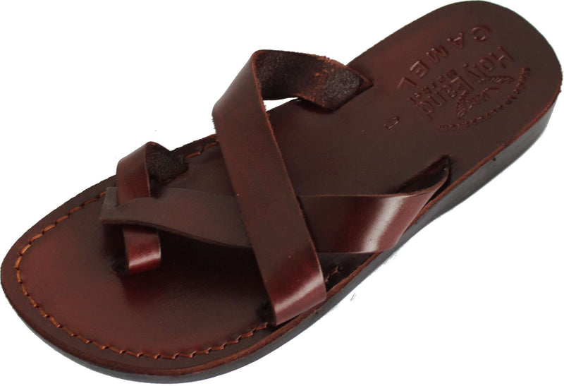 Holy Land Market Men/Women Biblical Jesus Leather Sandals/Slides From Jerusalem (Paul  Style I)