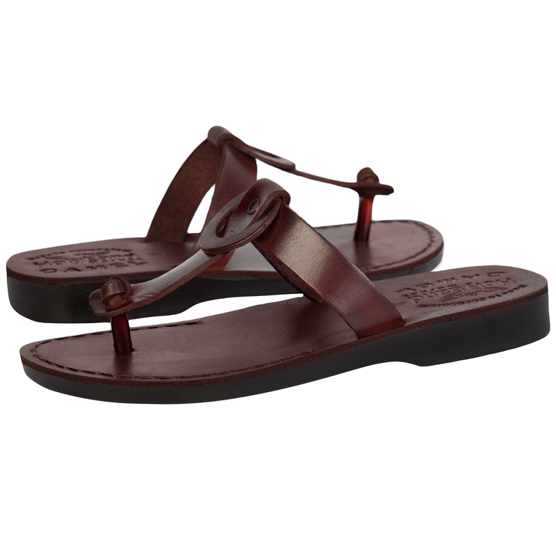 Holy Land Market Men/Women Biblical Jesus Leather Sandals/Slides From Jerusalem (Shepherd's Field IV)