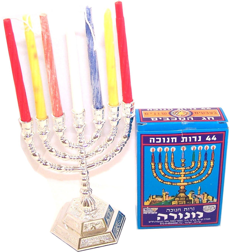 Holy Land Market Jewish Candle Sticks Menorah - 7 Branches - 12 Tribes of Israel Menorah