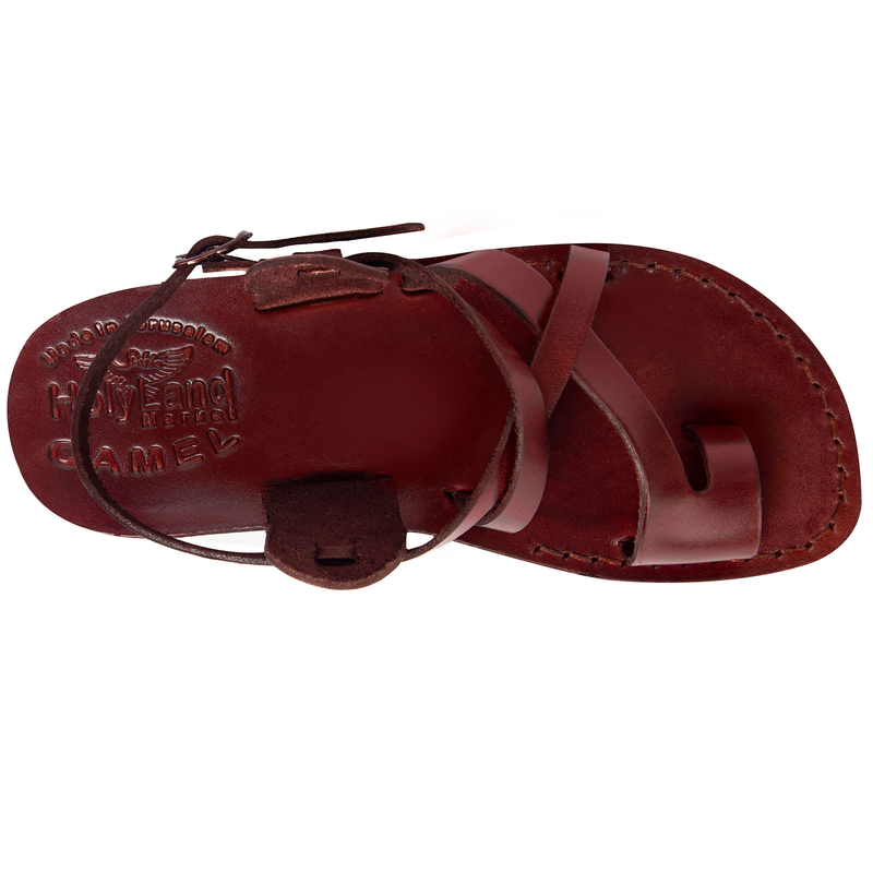 Holy Land Market Men/Women Biblical Jesus Leather Sandals/Slides From Jerusalem (Jesus - Style I)