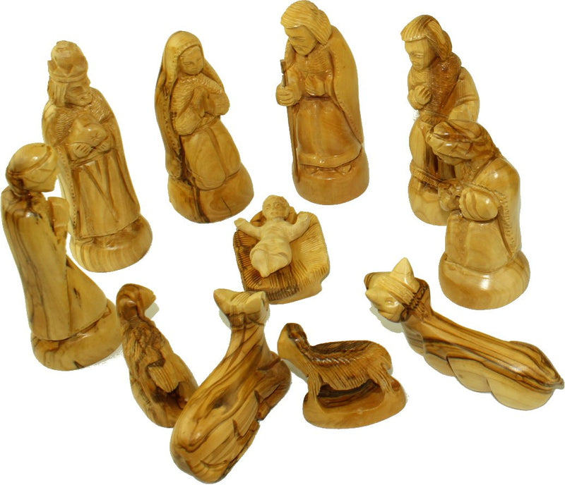 Holy Land Market Olive Wood Nativity Set - Traditional Carving