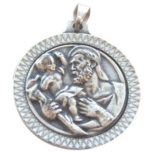St. Anthony / St. Christopher- Pewter medal(3.2cm-1.3" diameter)