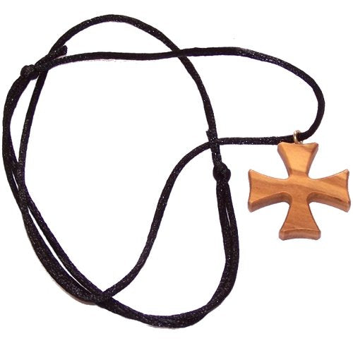 Patte style olive wood extra-Smoothed adjustable necklace ( 1.2 inches or 3 cm) - Necklace -Certificate.