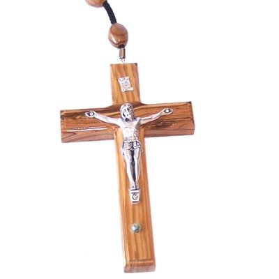 Holy Land Market Olive Wood Wall Rosary ( 39 Inches Long )