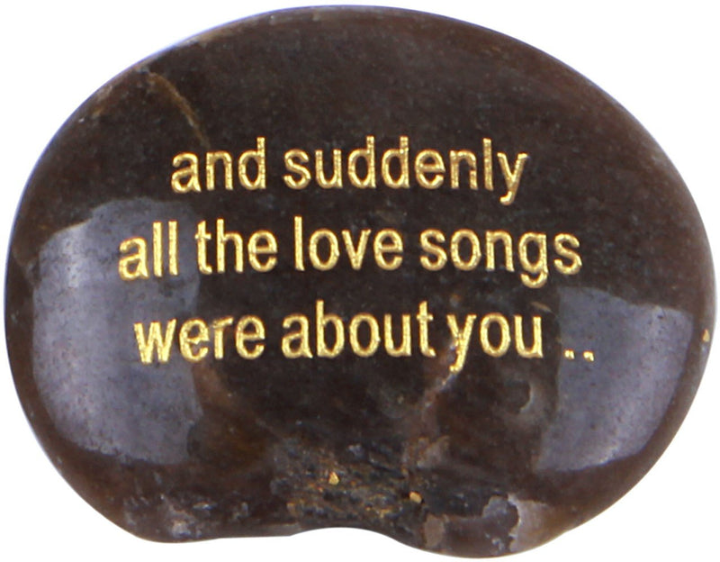 Holy Land Market Seven Love and Romance Engraved River Stones Set - Model III