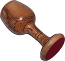 Copa del Mercado de Tierra Santa - Cáliz - Madera de Olivo Oscuro (8 Pulgadas Grande) - Taza (5.5 Onzas de Capacidad)
