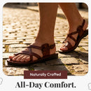 Holy Land Market Men/Women Biblical Jesus Leather Sandals/Slides From Jerusalem (Jesus - Style I)