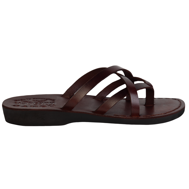 Holy Land Market Men/Women Biblical Jesus Leather Sandals/Slides From Jerusalem (Jerusalem Style I)