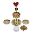 Brass Incense Burner kit - Candle and Incense and Two Mesh Screens, Adjustable Charcoal and Tea Light Bakhoor Burner for Resin, Myrrh, Copal and Bakhoor at Home, Church, Temple or Meditation Space