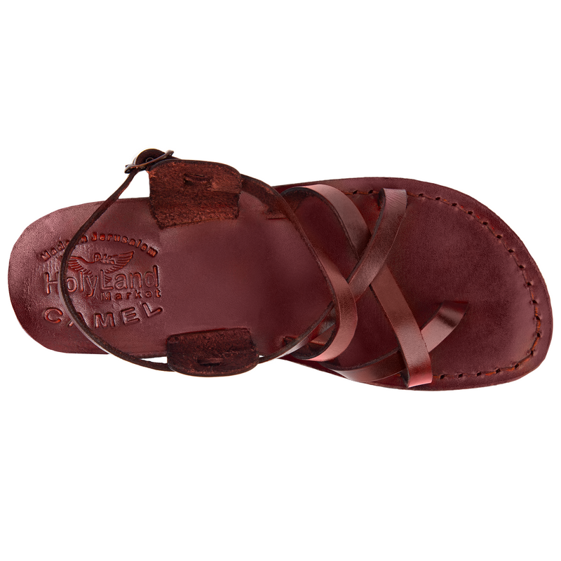 Holy Land Market Men/Women Biblical Jesus Leather Sandals/Slides From Jerusalem (Jesus Style IV)