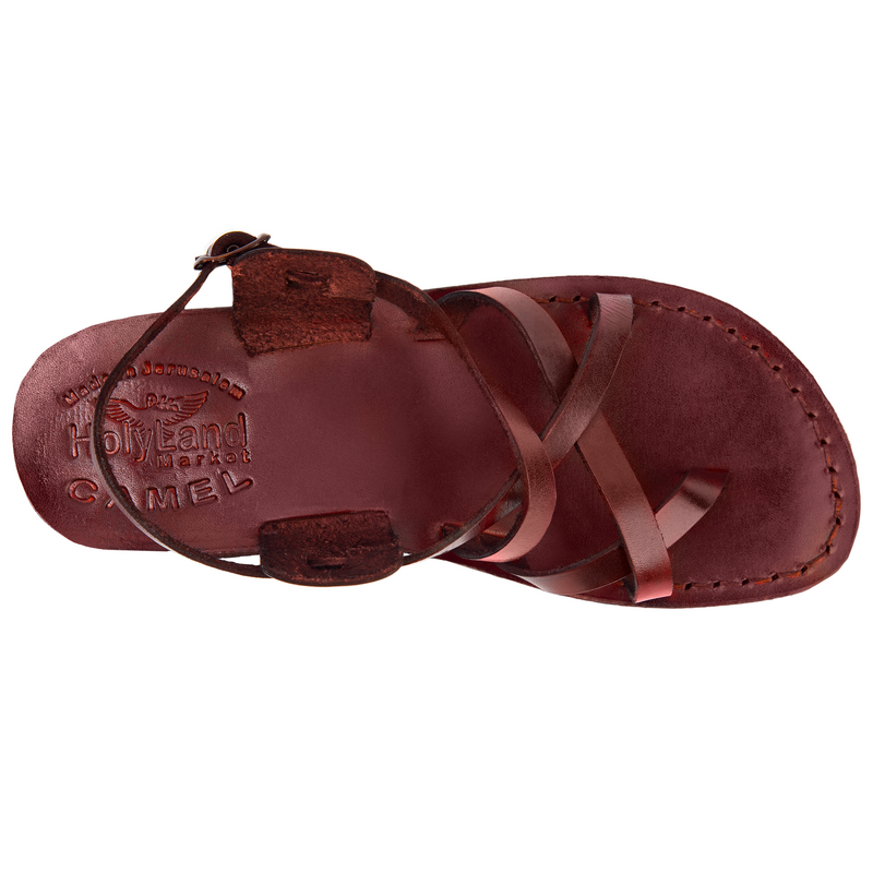 Holy Land Market Unisex Adults/Children Genuine Leather Biblical Sandals/Flip Flops/Slides/Slippers (Jesus - Yashua)  Style IV