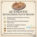 Holy Land Market Olive Wood Communion Cups & Plate Set KIddush & Holding Tray - Communion Set Hand-Carved in Bethlehem – for Church Worship, Pastors & Ministries (Tray + Round Bowl + 6 Small Goblets)