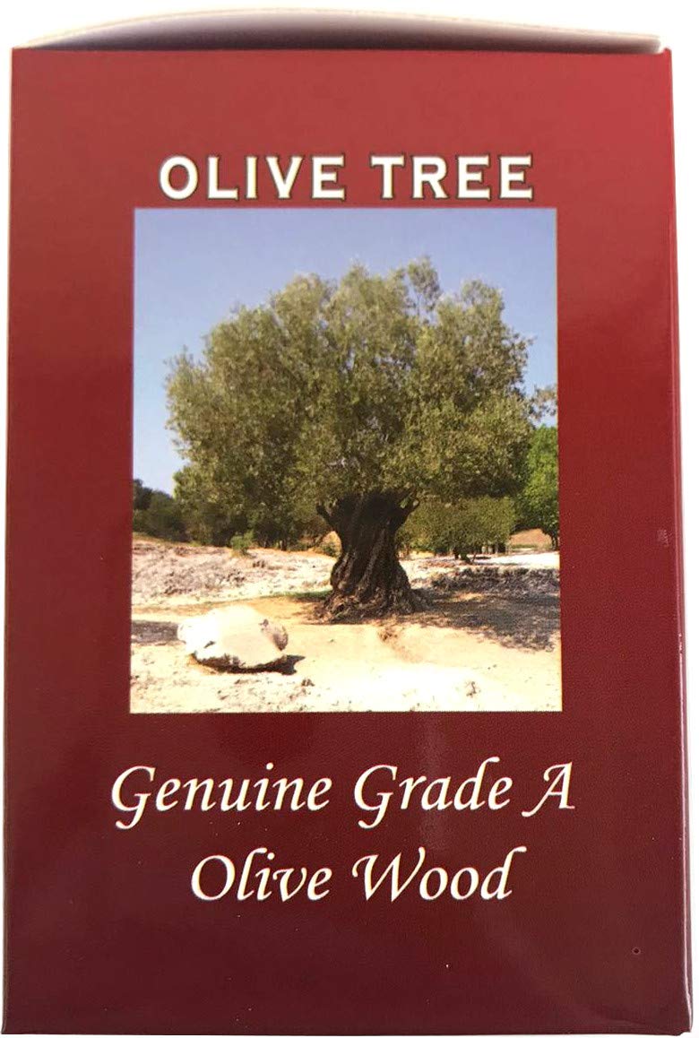 Holy Land Market Four Large Hand Made Olive Wood Ornaments - Tree Hanging Bells - Christmas Tree Ornaments from The Holy Land - Many Sizes