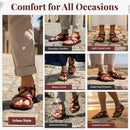 Mercado Tierra Santa Sandalias/Deslizadores de cuero bíblicos para hombres/mujeres de Jesús desde Jerusalén (Estilo IV de Jesús)