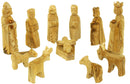 Olive Wood Miniature Nativity Set (12 Pieces Set) - 5 Inches