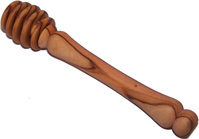 Organic all Natural handcrafted olive wood honey dipper - 2 pieces (length 6") - Asfour Outlet Trademark