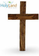 Cruz de madera de olivo de Belén del Mercado de la Tierra Santa con certificado y tarjeta de oración del Señor