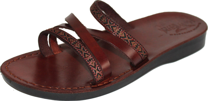 Holy Land Market Unisex Adults/Children Genuine Leather Biblical Sandals/Flip Flops/Slides/Slippers (Jesus - Yashua) Saint Paul Style
