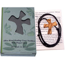 El hermoso colgante de la Cruz Sanadora - con collar expandible y caja de regalo y oraciones