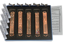 Holy Land Market Copper Mezuzah Set, 3.5 Inch, 5 Traditional Designs with Scrolls and Screws