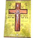 Saint Benedict olive wood Crucifix with Pewter grade Corpus and Saint Benedict Medal- 14cm - 5.5 inches with Certificate and gift package