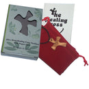 El hermoso colgante de la Cruz Sanadora - con collar expandible y caja de regalo y oraciones
