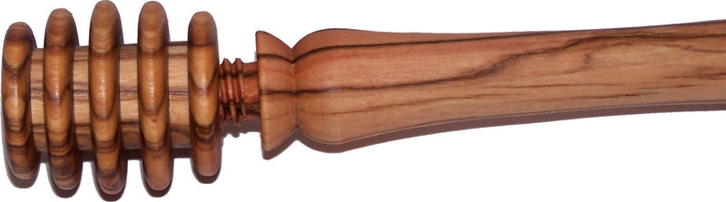 Organic all Natural handcrafted olive wood honey dipper - 2 pieces (length 6") - Asfour Outlet Trademark