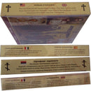 Holy Land Market Religious Samples Set - Olive Wood Crucifix, 33 Candles, Icon & Certificate, Holy Land Olive Wood Cross and  Wooden Rosary (8.5 in)
