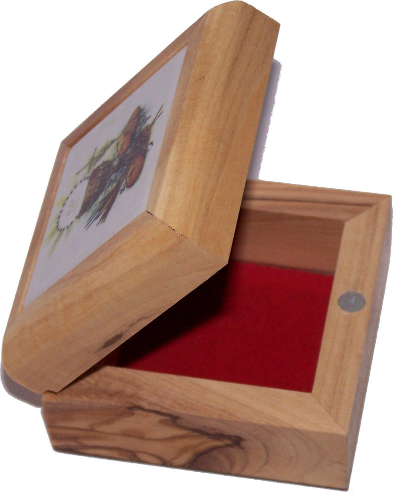 Holy Land Market First Communion Box - Rosary Box - Bethlehem Olive Wood