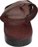 Sandalias/deslizadores de cuero/bordadas de Jesús bíblico para hombres/mujeres del Mercado de Tierra Santa de Jerusalén (Estilo Elías)