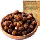 Cuentas de Rosario de Madera de Olivo del Mercado de Tierra Santa – Cuentas Redondas Talladas a Mano de 14 mm de Belén (60 pcs)