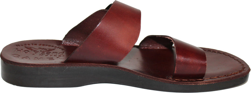 Holy Land Market Unisex Adults/Children Genuine Leather Biblical Sandals/Flip Flops/Slides/Slippers (Jesus - Yashua) Jesus - Andrew Style