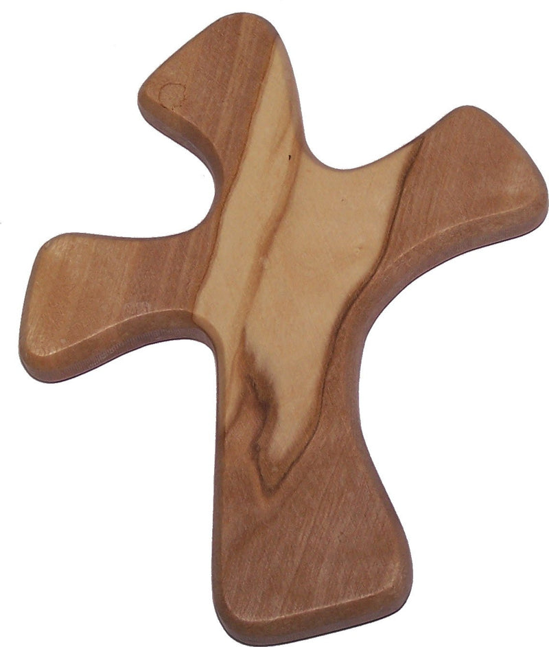 Hand Cross that will sit in your hand comfortably - plain model ( 4.5 x 3.75 Inches )