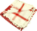 Hirbawi Kufiya Original Men's Royal Lace Arab Scarf One Size Dark Red on White