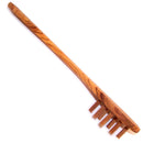 Hand Carved Olive Wood Spaghetti Spoon (12 Inches) - with 7 Pegs - Asfour Outlet Trademark