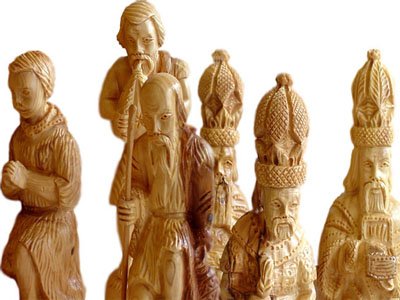 Holy Land Market Large Olive Wood Nativity Set- Musical