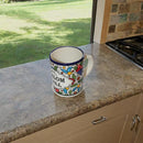 Holy Land Market Armenian Ceramic Coffee Cup - Shalom Y'all Large 4-inch Hand Made Ceramic Cup, 12 oz, Hand Painted Pottery Made in Jerusalem, Armenian Ceramic Gift