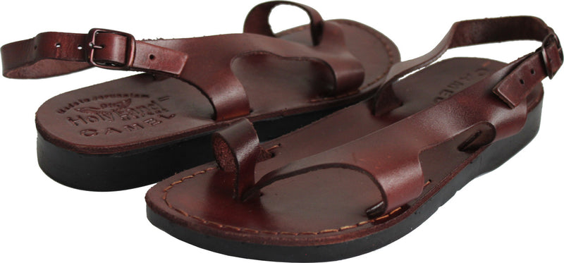 Holy Land Market Men/Women Biblical Jesus Leather Sandals/Slides From Jerusalem (Mary Magdalene Style II)