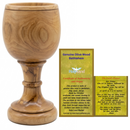 Copa del Mercado de Tierra Santa - Cáliz - Madera de Olivo Oscuro (8 Pulgadas Grande) - Taza (5.5 Onzas de Capacidad)