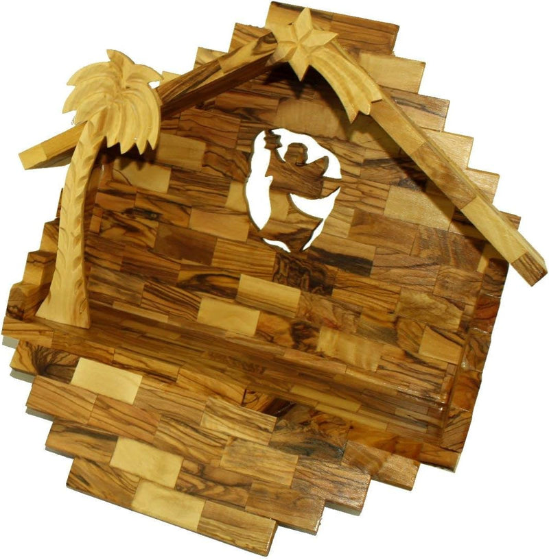 Holy Land Market Deluxe Olive Wood Nativity Set- Hand Carved in Bethlehem, the Holy Land.