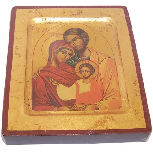 Holy Family Icon with Sheets of Gold (Lithography) (5 Inches)