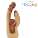 Holy Land Market Olive Wood Holy Family Statue - 6 Inch Wooden Nativity Set Figurine, Hand Carved in Bethlehem