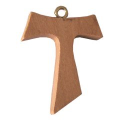 Tau olive wood Cross