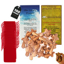 Holy Land Market Comfort/Holding Cross Also Known as Palm or Hand Cross With Velvet Bag And Two Certificates (4 Inches)