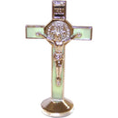 Mercado de Tierra Santa Crucifijo Pequeño de San Benito con Adhesivo para Coche o Mesa (3 pulgadas)